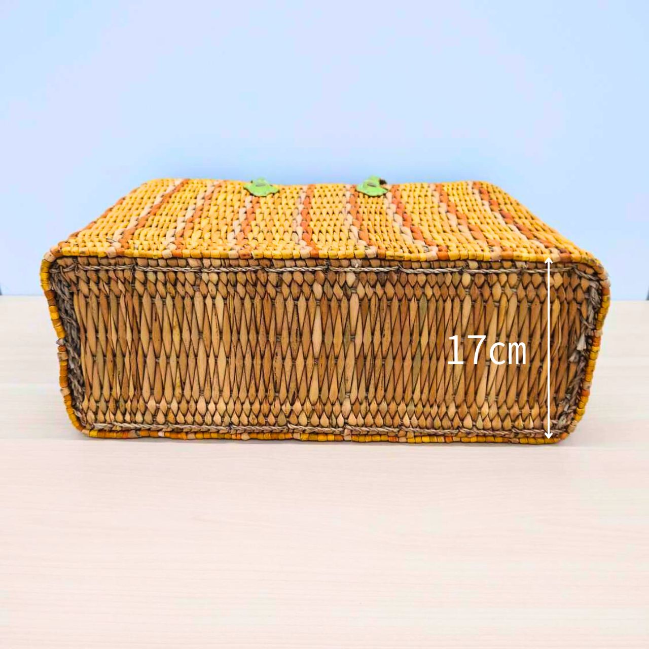 モロッコ】ヤシの木マルシェバッグ L-2（イエロー）（アウトレット品